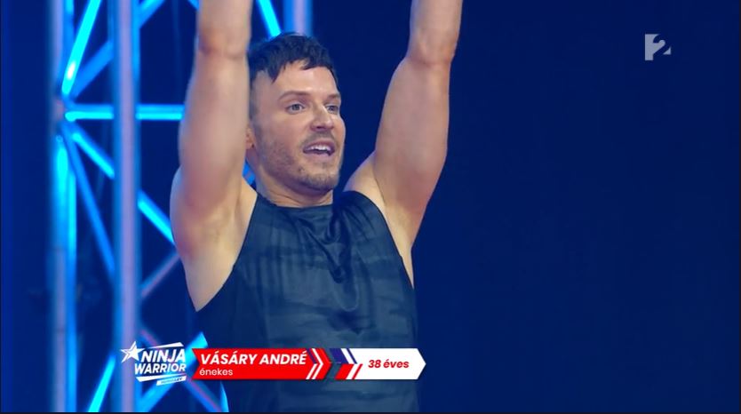 Vásáry André kipróbálta a Ninja Warrior pályáját: a videóból kiderül, hány másodpercig bírta